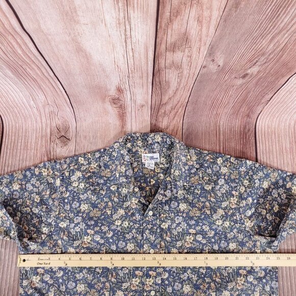 *READ* Reyn Spooner Mens Size Large Hawaiian Floral Short Sleeve Button Up Shirt - Picture 11 of 12